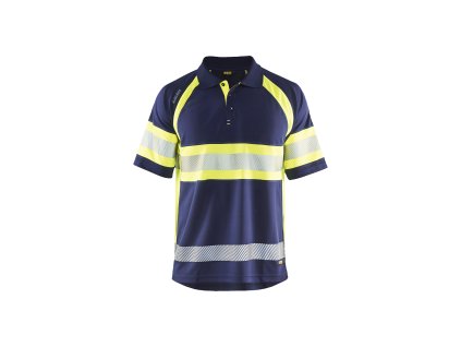 3338 Výstražná polokošile s ochranou proti UV zárení (Farba Námornická modr/žlutá, Veľkosť XS)