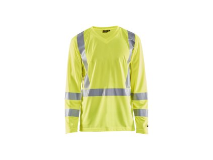 3383 Výstražné tricko s dlouhými rukávy a ochranou proti UV zárení (Farba Žlutá, Veľkosť XS)