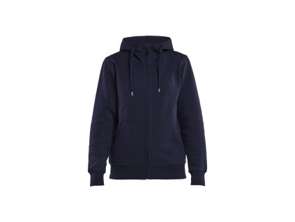 3395 Dámská mikina s kapucí a zipem po celé délce (Farba Námornická modr, Veľkosť XS)