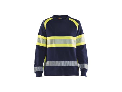 3409 Dámská reflexní mikina (Farba Námornická modr/žlutá, Veľkosť XS)