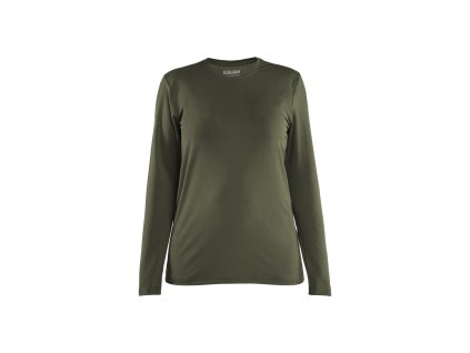 3427 DÁMSKÉ FUNKČNÍ TRIČKO S DLOUHÝM RUKÁVEM A OCHRANOU PROTI UV ZÁŘENÍ (Farba Noc v lese, Veľkosť XS)