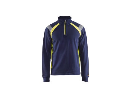 3432 Mikina s krátkým zipem (Farba Námornická modr/žlutá, Veľkosť XS)