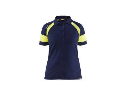 3529 Dámská polokošile ve vysoce viditelné barvě (Farba Námornická modr/žlutá, Veľkosť XS)