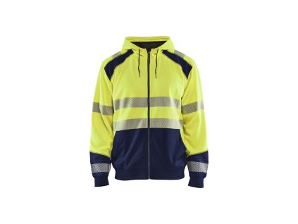 3546 Výstražný Svetr s kapucí (Farba Žlutá/námornická modr, Veľkosť XS)