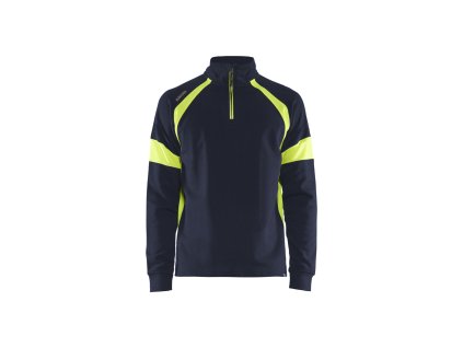 3550 Mikina s výraznými barevnými sekcemi (Farba Námornická modr/žlutá, Veľkosť XS)