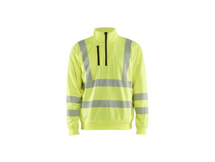 3564 Mikina s reflexními prvky Poloviční zip (Farba Žlutá, Veľkosť XS)