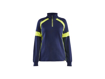 3566 Dámská mikina v barvě s vysokou viditelností (Farba Námornická modr/žlutá, Veľkosť XS)