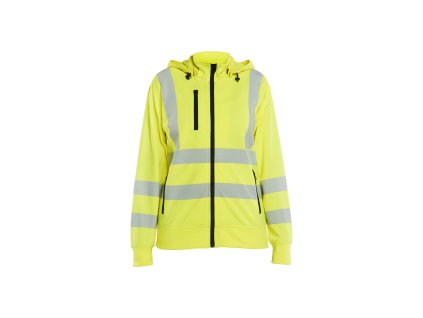 3574 Reflexní dámská mikina s odepínací kapucí (Farba Žlutá, Veľkosť XS)