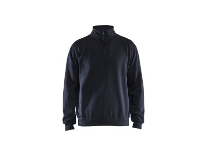 3587 Mikina s polovičním zipem (Farba Tmavá námornická modr, Veľkosť XS)