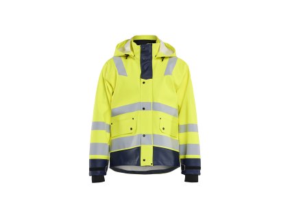 4327 nepromokavý výstražný plášt TRÍDA 3 (Farba Žlutá/námornická modr, Veľkosť XS)