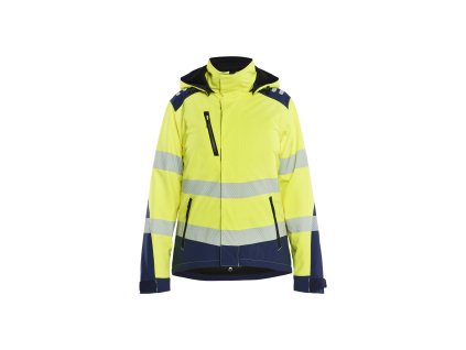 4401 440102513 Lehká dámská softshellová bunda s podšívkou ve vysoce viditelné barvě (Farba Žlutá/námornická modr, Veľkosť XS)