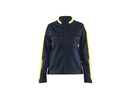 4443 Dámská průmyslová strečová bunda (Farba Tmavá námořnická modrá / Reflexní žlutá, Veľkosť XS)
