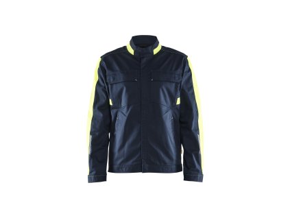 4444 BUNDA SE STRECOVÝMI DÍLY (Farba Tmavá námořnická modrá / Reflexní žlutá, Veľkosť XS)