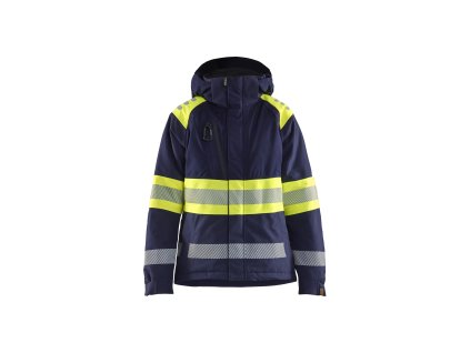 4470 Dámská zimní reflexní bunda (Farba Námornická modr/žlutá, Veľkosť XS)