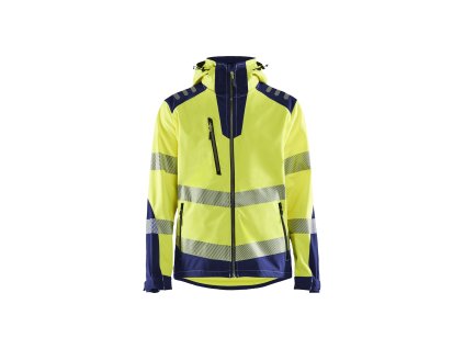4491 Softshellová výstražná bunda (Farba Žlutá/námornická modr, Veľkosť XS)