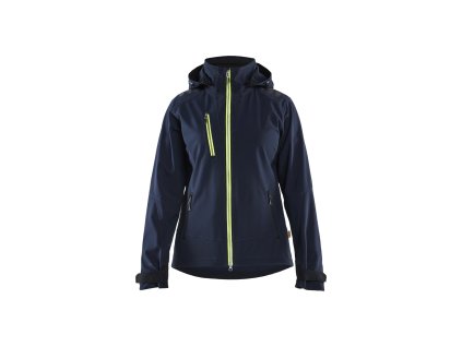 4719 Dámská softshelová bunda (Farba Tmavá námořnická modrá / Reflexní žlutá, Veľkosť XS)