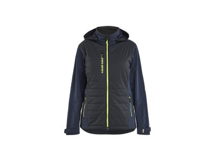 4733 Dámská hybridní bunda (Farba Tmavá námořnická modrá / Reflexní žlutá, Veľkosť XS)