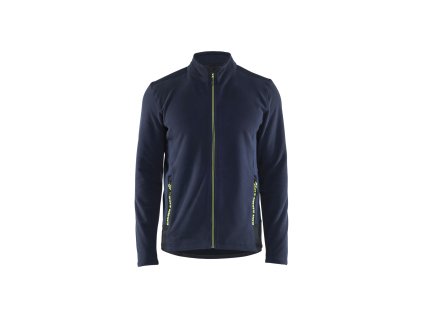 4765 Mikrofleecová bunda (Farba Tmavá námořnická modrá / Reflexní žlutá, Veľkosť XS)