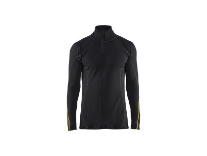 4796 Spodní tricko s ochranou proti horení s dlouhými rukávy a krátkým zipem, 68% merinová vlna (Veľkosť XS)