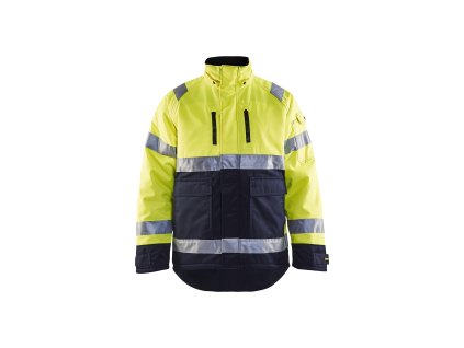 4828 Zimní výstražná bunda (Farba Žlutá/námornická modr, Veľkosť S)