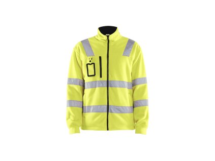 4853 Výstražná Fleecová bunda (Farba Žlutá, Veľkosť S)