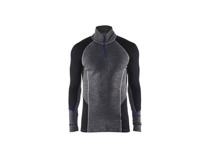 4899 Spodní tricko s dlouhými rukávy a krátkým zipem WARM, 100% merinová vlna (Veľkosť XS)