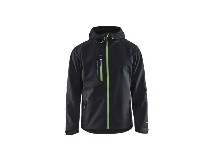 4949 Pracovní softshellová bunda (Farba Cerná/zelená, Veľkosť XS)