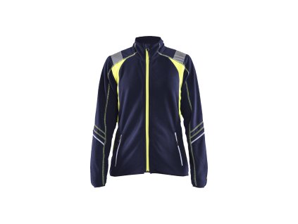 4973 Dámská bunda z mikrofleecu (Farba Námornická modr/žlutá, Veľkosť XS)