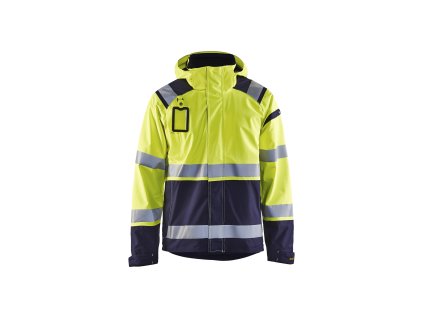 4987 Nepromokavá výstražná bunda (Farba Žlutá/námornická modr, Veľkosť XS)