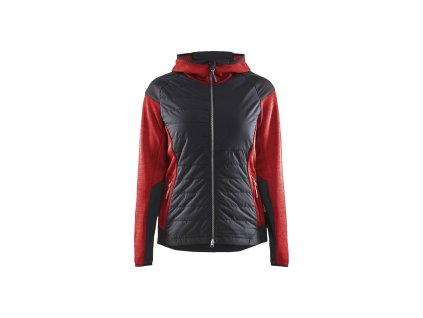 5931 Dámská hybridní bunda (Farba Cervená/cerná, Veľkosť XS)