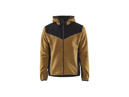 5940 PLETENÁ BUNDA SE SOFTSHELLEM (Farba Honey Gold/Black, Veľkosť XS)