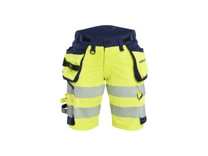 7020 Dámské reflexní šortky se čtyřsměrným strečem (Farba Žlutá/námornická modr, Veľkosť C34)
