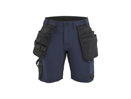 7124 Dámské řemeslnické šortky se čtyřsměrným strečem (Farba Tmavá námornická modr/cerná, Veľkosť C32)