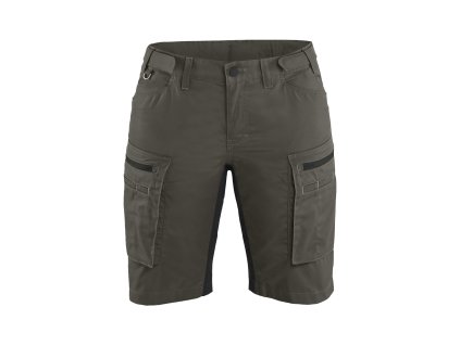 7149 Dámské servisní kratasy s strecovými díly (Farba Tmavá olivove zelená/cerná, Veľkosť C30)