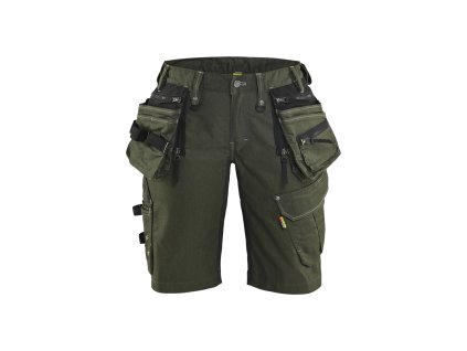 7992 Dámské remeslnické strecové kalhoty X1900 (Farba Noc v lese/černá, Veľkosť C32)