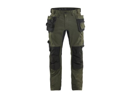 1750 Řemeslnické kalhoty se strečem (Farba Noc v lese/černá, Veľkosť C44)