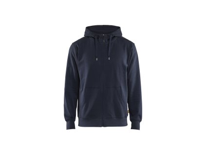 3366 Mikina s kapucí a zipem po celé délce (Farba Tmavá námornická modr, Veľkosť XS)