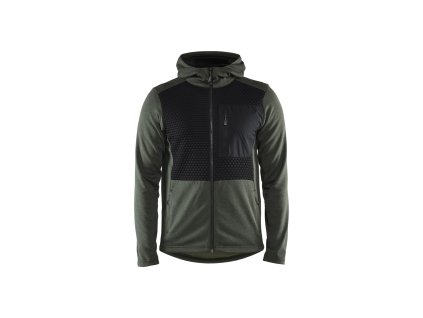 3540 Mikina se zipem po celé délce (Farba Autumn green/Black, Veľkosť XS)