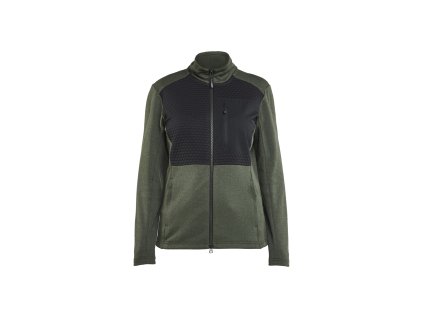 3549 Women's sweatshirt full zip (Farba Autumn green/Black, Veľkosť XS)