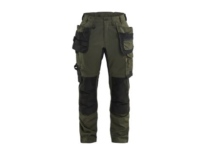 7132 Dámské řemeslnické kalhoty se strečem (Farba Noc v lese/černá, Veľkosť C32)