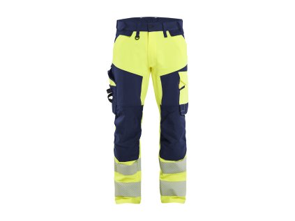 1124 Reflexní kalhoty se čtyřsměrným strečem (Farba Žlutá/námornická modr, Veľkosť C44)