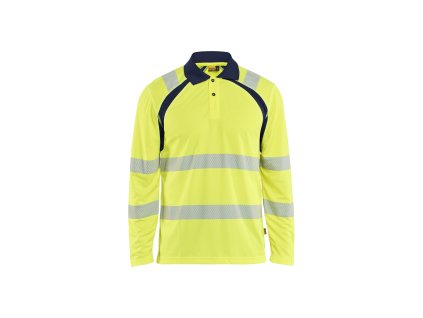 3598 Reflexní polokošile s dlouhým rukávem a ochranou proti UV záření (Farba Žlutá/námornická modr, Veľkosť XS)