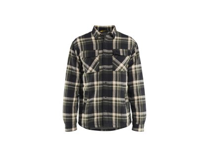 4704 Flanelová košile s podšívkou z vlasové textilie (Farba Noc v lese/černá, Veľkosť XS)