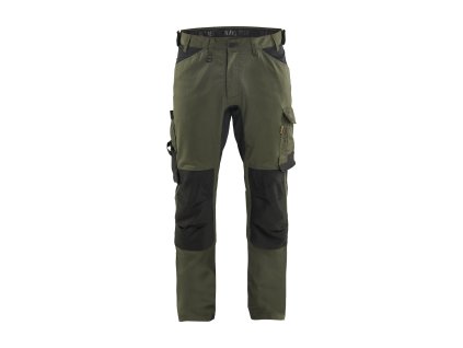 1751 Řemeslnické kalhoty se strečem (Farba Noc v lese/černá, Veľkosť C44)