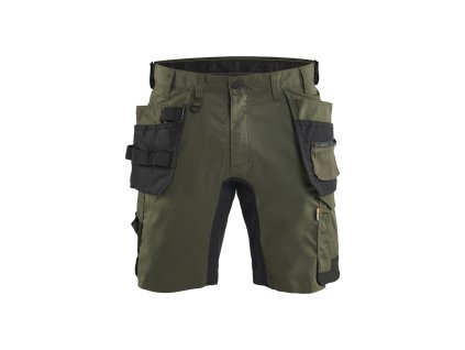 1752 Řemeslnické šortky se strečem (Farba Noc v lese/černá, Veľkosť C44)