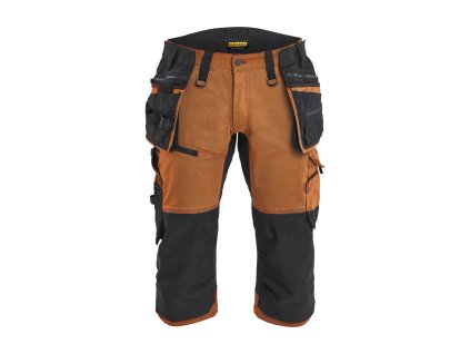 1977 STRIKER Pracovní kalhoty pro řemeslníky pod kolena ze strečového materiálu (Farba Rezavá/černá, Veľkosť C44)