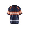 3338 Výstražná polokošile s ochranou proti UV zárení (Farba Námornická modr/žlutá, Veľkosť XS)