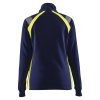 3403 Svetr pro ženy se zipem (Farba Námornická modr/žlutá, Veľkosť XS)