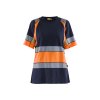3410 Dámské reflexní tričko (Farba Námornická modr/žlutá, Veľkosť XS)