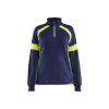 3566 Dámská mikina v barvě s vysokou viditelností (Farba Námornická modr/žlutá, Veľkosť XS)